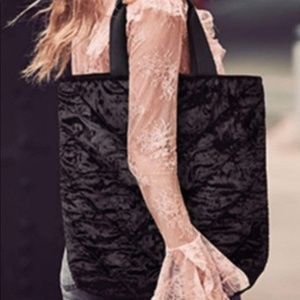 EUC Victoria's Secret Limited Edition Velvet Tote Shoulder Bag